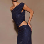 Exquisite Glimmer Ties Evening Dress – Silhouette