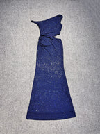 Exquisite Glimmer Ties Evening Dress – Draped Look