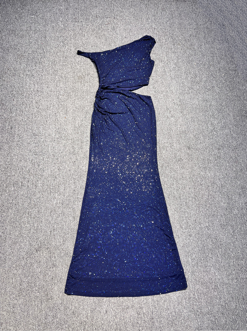 Exquisite Glimmer Ties Evening Dress – Draped Look