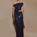 Exquisite Glimmer Ties Evening Dress – Texture Detail