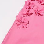 Alluring Petal Drama Evening Dress – Full Length