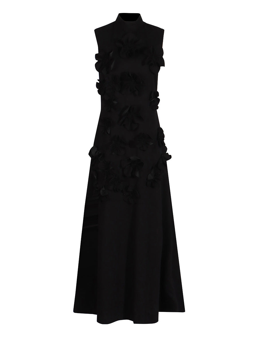 Alluring Petal Drama Evening Dress – Side View