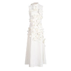 Alluring Petal Drama Evening Dress – Front View