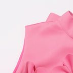 Alluring Petal Drama Evening Dress – Back View