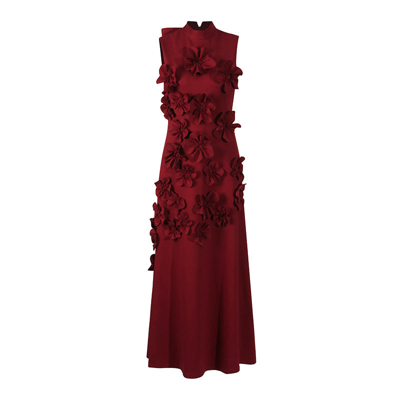 Alluring Petal Drama Evening Dress – Detail View