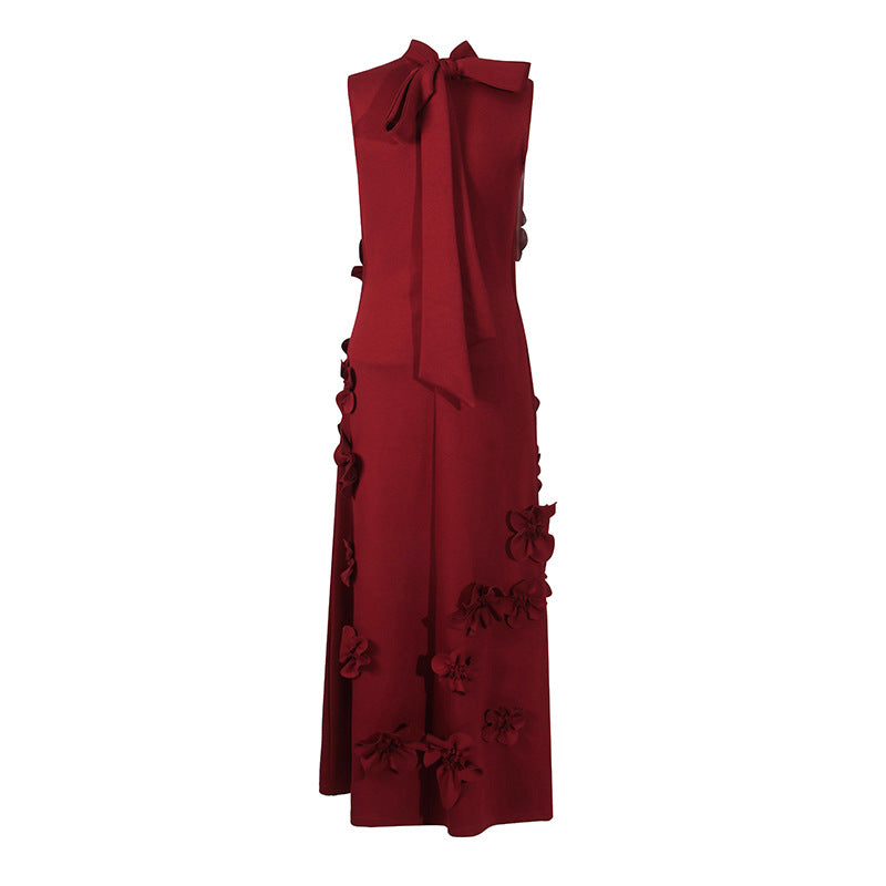 Alluring Petal Drama Evening Dress – Full Length