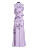 Alluring Petal Drama Evening Dress – Studio View