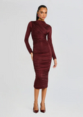 Sophisticated Quiet Storm Evening Dress – Front View