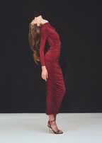 Sophisticated Quiet Storm Evening Dress – Full Length