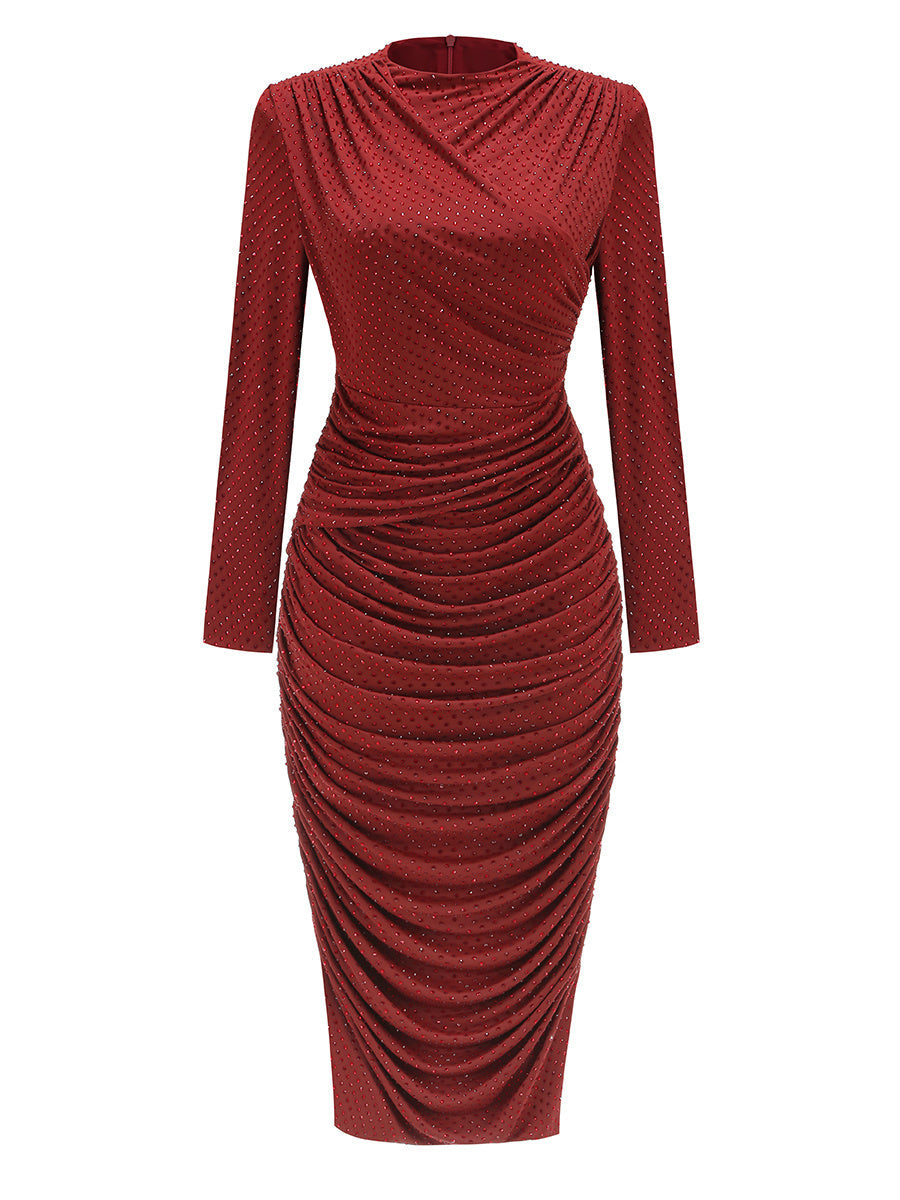 Sophisticated Quiet Storm Evening Dress – Close Up