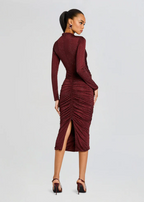 Sophisticated Quiet Storm Evening Dress – Detail View