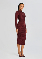 Sophisticated Quiet Storm Evening Dress – Side View