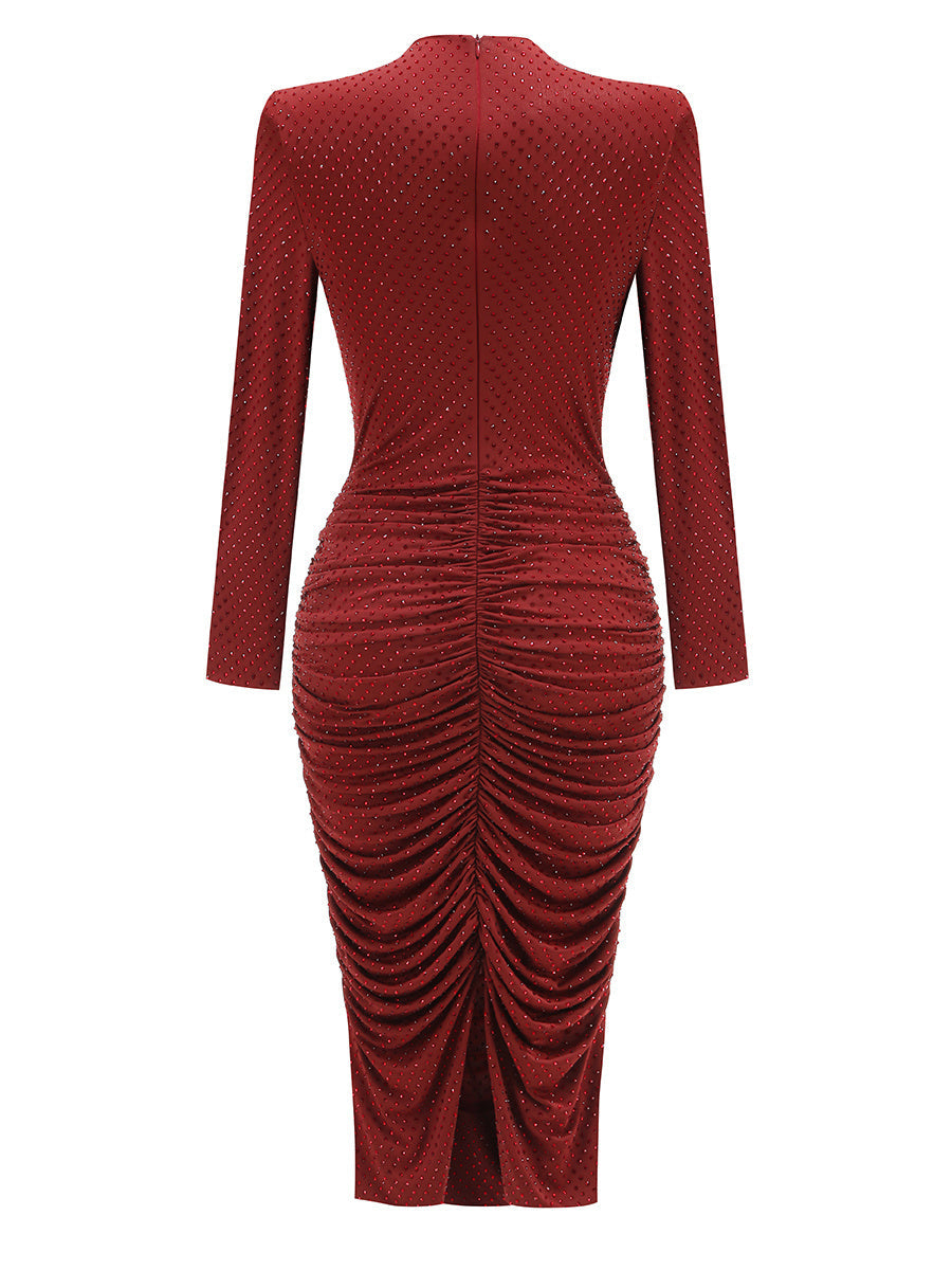 Sophisticated Quiet Storm Evening Dress – Back View