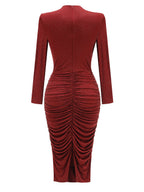 Sophisticated Quiet Storm Evening Dress – Back View
