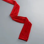 Alluring Red Silence Evening Dress – Texture Detail