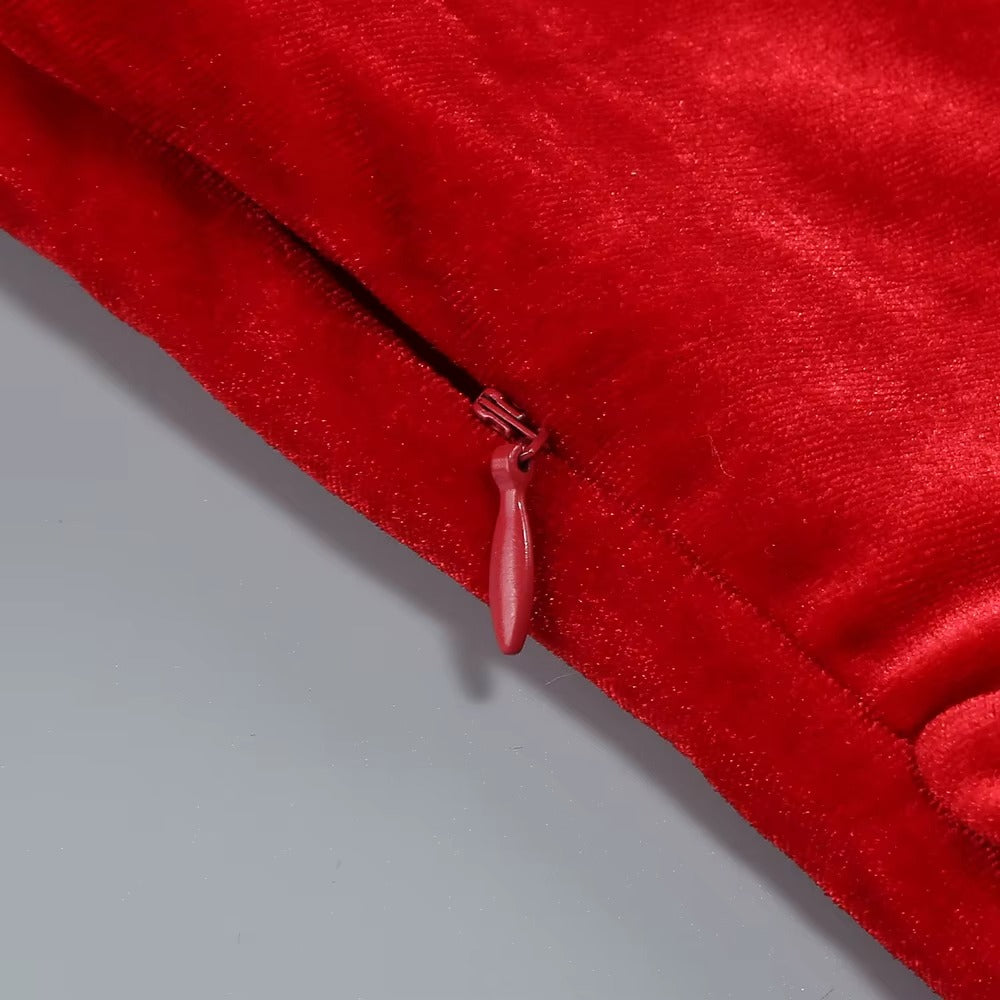 Alluring Red Silence Evening Dress – Back View