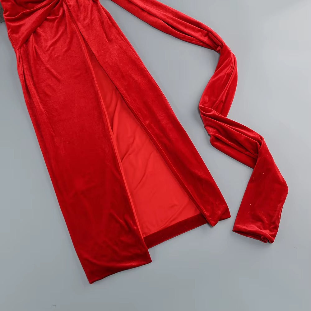 Alluring Red Silence Evening Dress – Silhouette