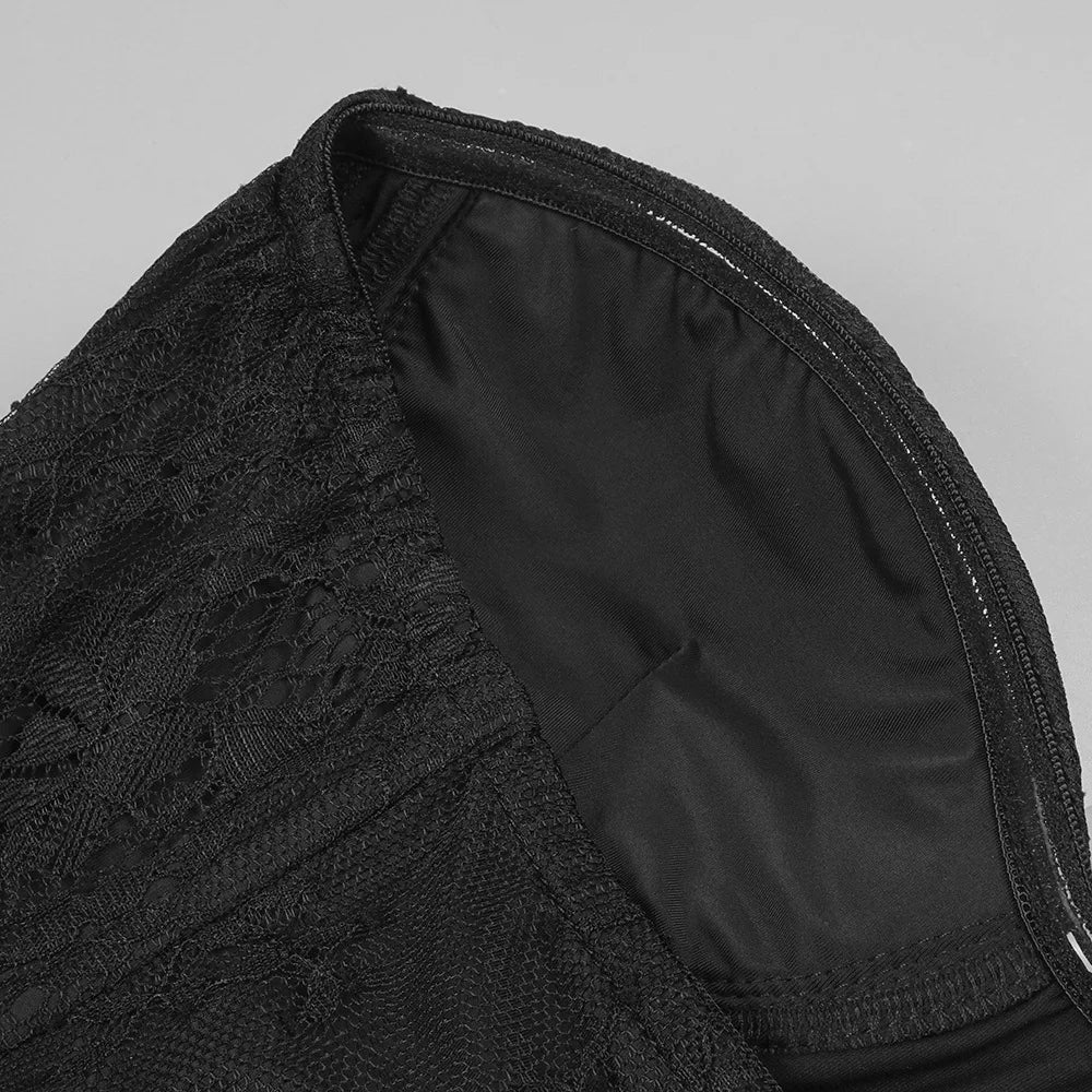 Radiant Midnight Rose Evening Dress – Detail View