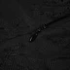 Radiant Midnight Rose Evening Dress – Close Up