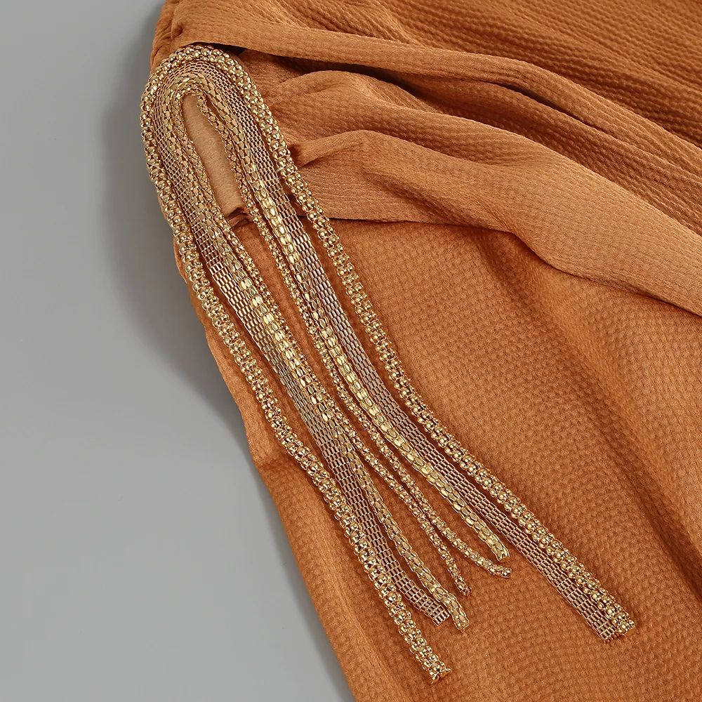 Classic Golden Aura Evening Dress – Back View