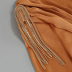 Classic Golden Aura Evening Dress – Back View