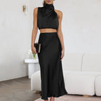 Graceful Jade Reverie Evening Dress – Side View