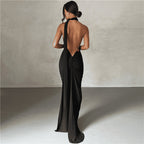 Classic Noir Muse Evening Dress – Side View