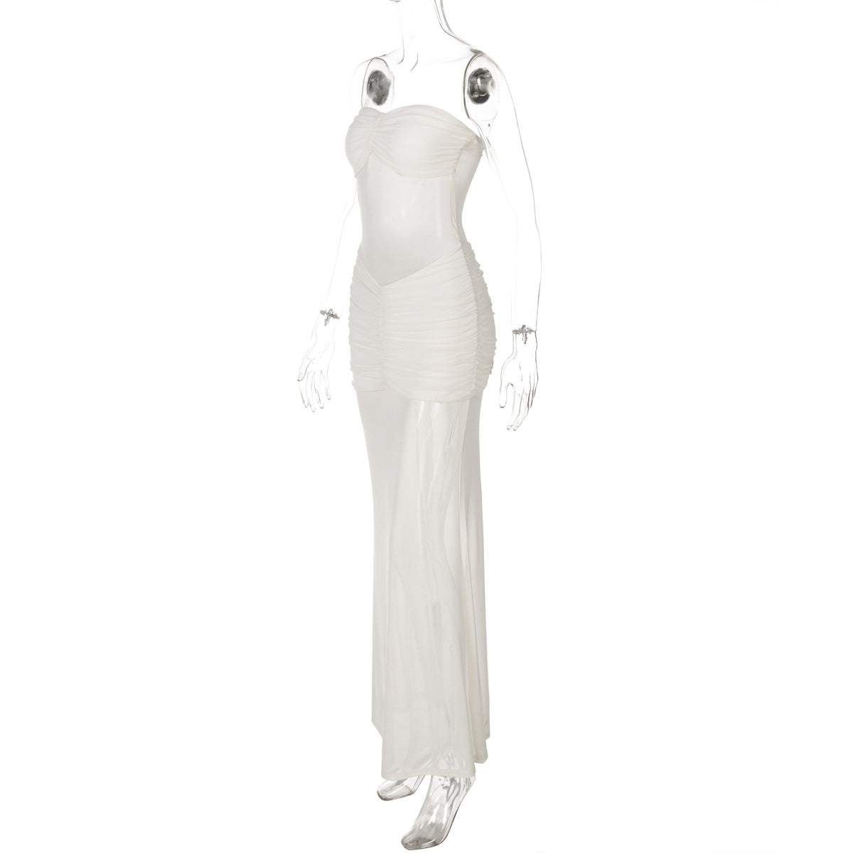 Polished Noir Mirage Evening Dress – Studio View