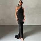 Classic Noir Muse Evening Dress – Front View