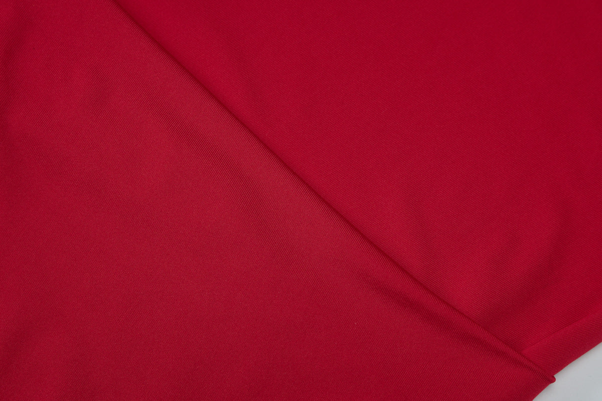 Elegant Scarlet Drape Cocktail Dress – Back View