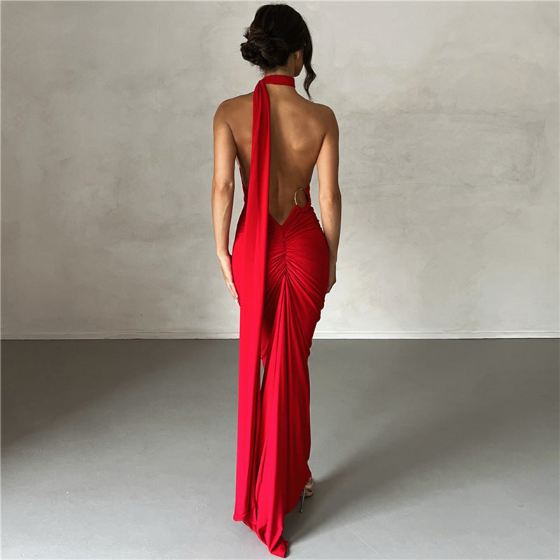 Classic Noir Muse Evening Dress – Studio View