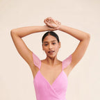 Radiant Rosé Ruffles Evening Dress – Full Length