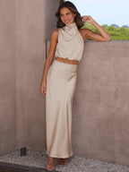 Graceful Jade Reverie Evening Dress – Close Up