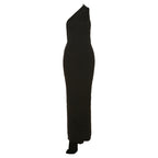 Classic Noir Muse Evening Dress – Texture Detail