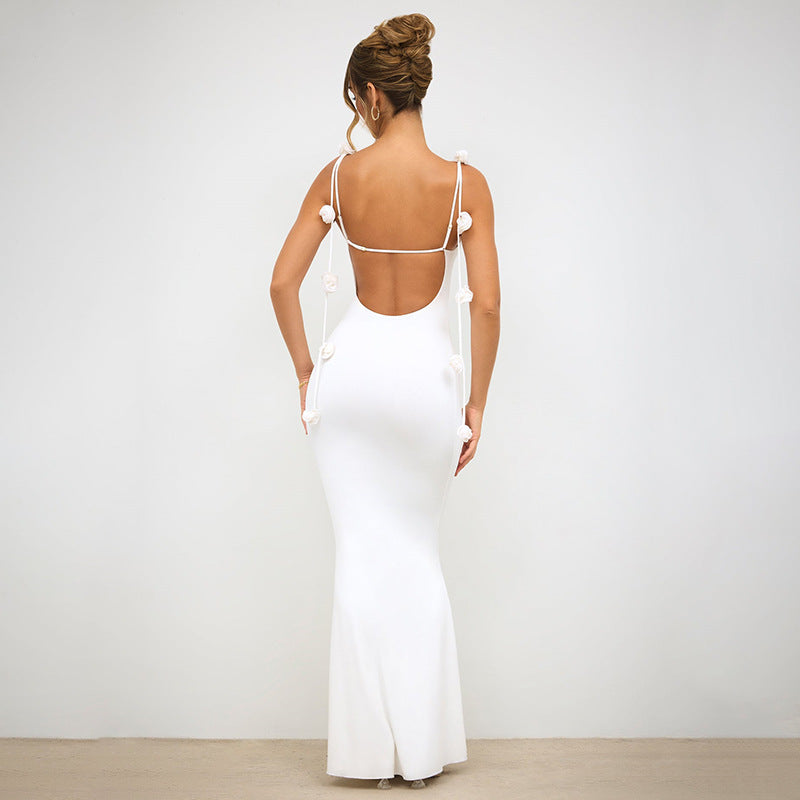 Alluring Rosette Whisper Evening Dress – Silhouette