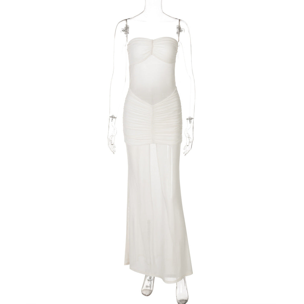 Polished Noir Mirage Evening Dress – Draped Look