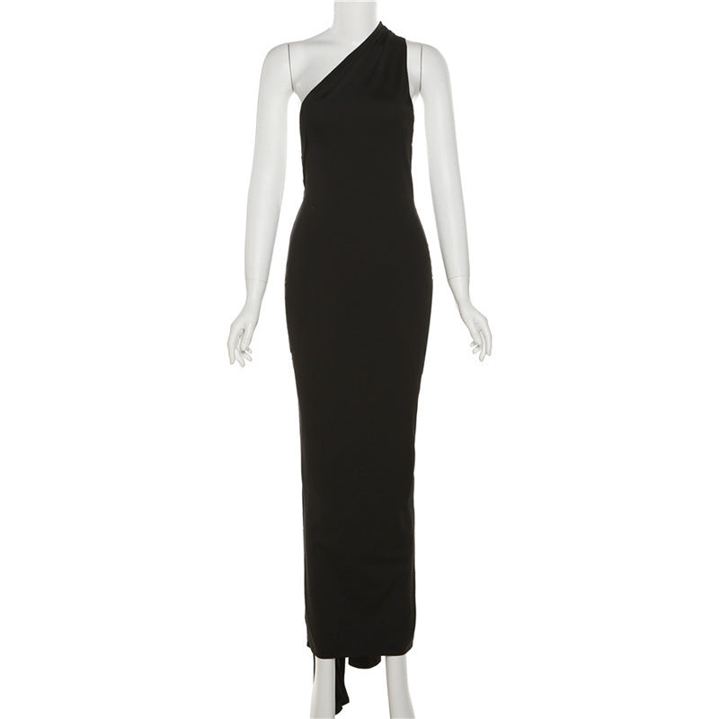 Classic Noir Muse Evening Dress – Back View