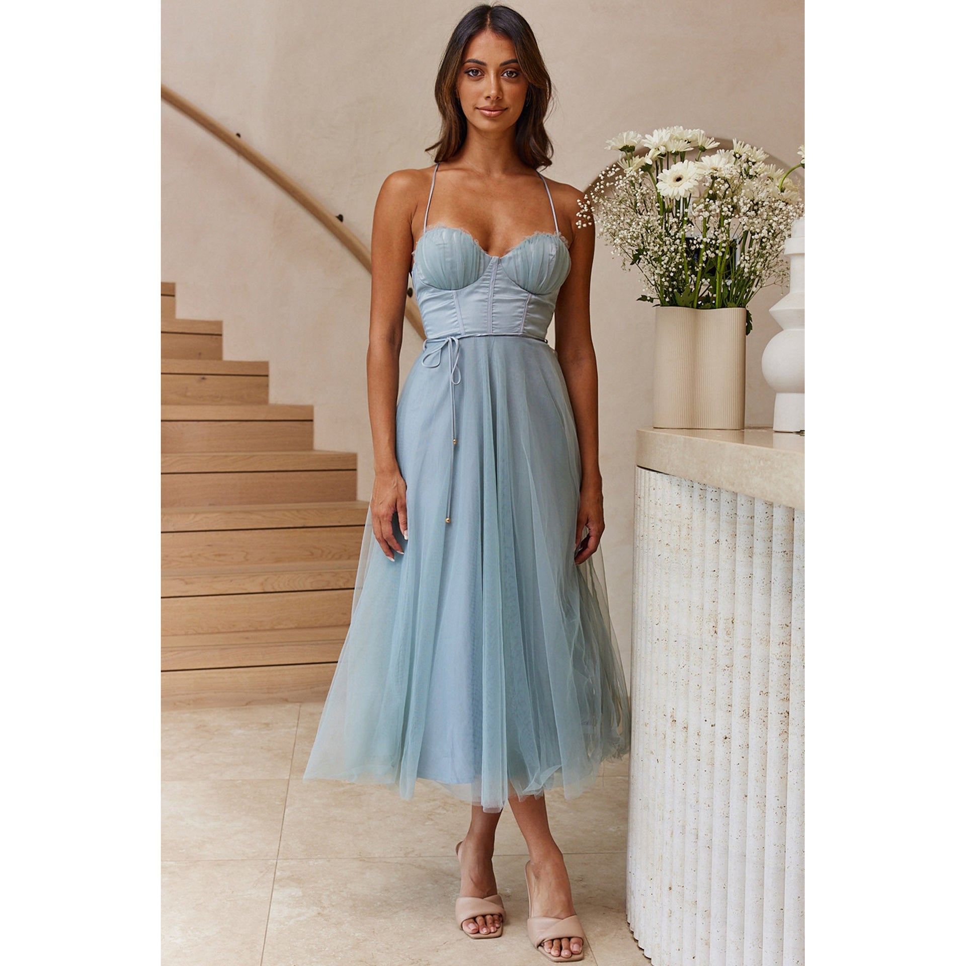 Stunning Citrine Dream - Light Evening Dress – Texture Detail