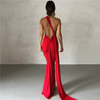 Classic Noir Muse Evening Dress – Movement Shot