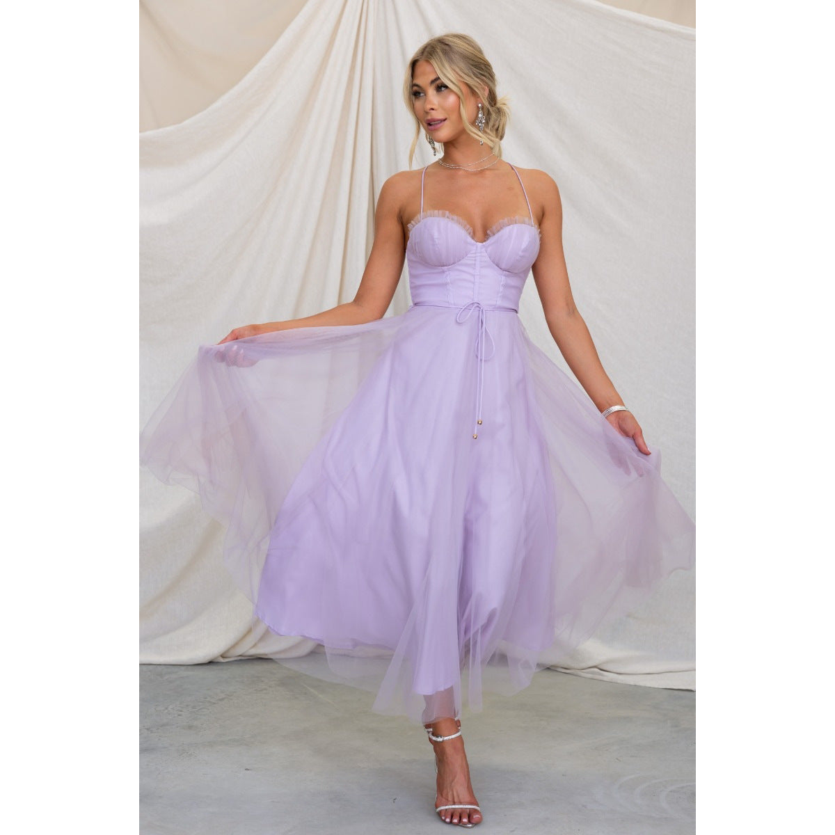 Stunning Citrine Dream - Light Evening Dress – Close Up