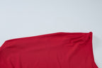 Elegant Scarlet Drape Cocktail Dress – Detail View