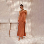 Sophisticated Sienna Bloom Evening Dress – Movement Shot