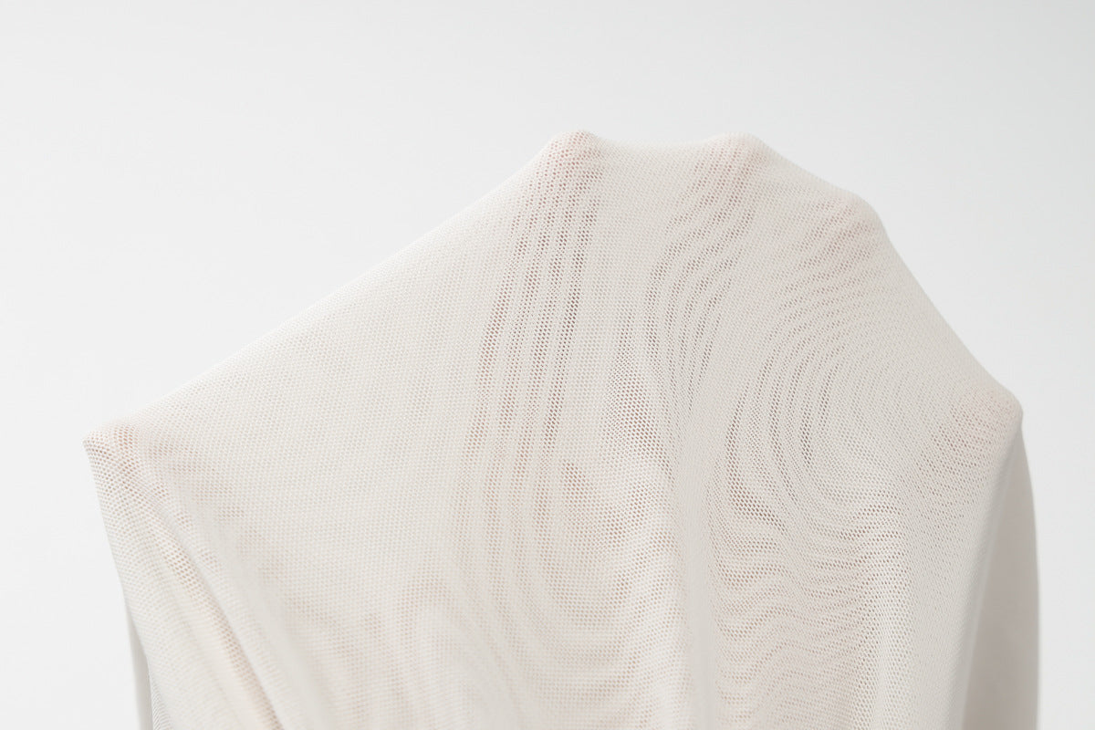 Polished Noir Mirage Evening Dress – Texture Detail