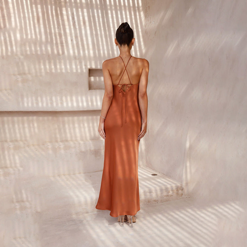 Sophisticated Sienna Bloom Evening Dress – Draped Look