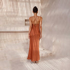 Sophisticated Sienna Bloom Evening Dress – Draped Look