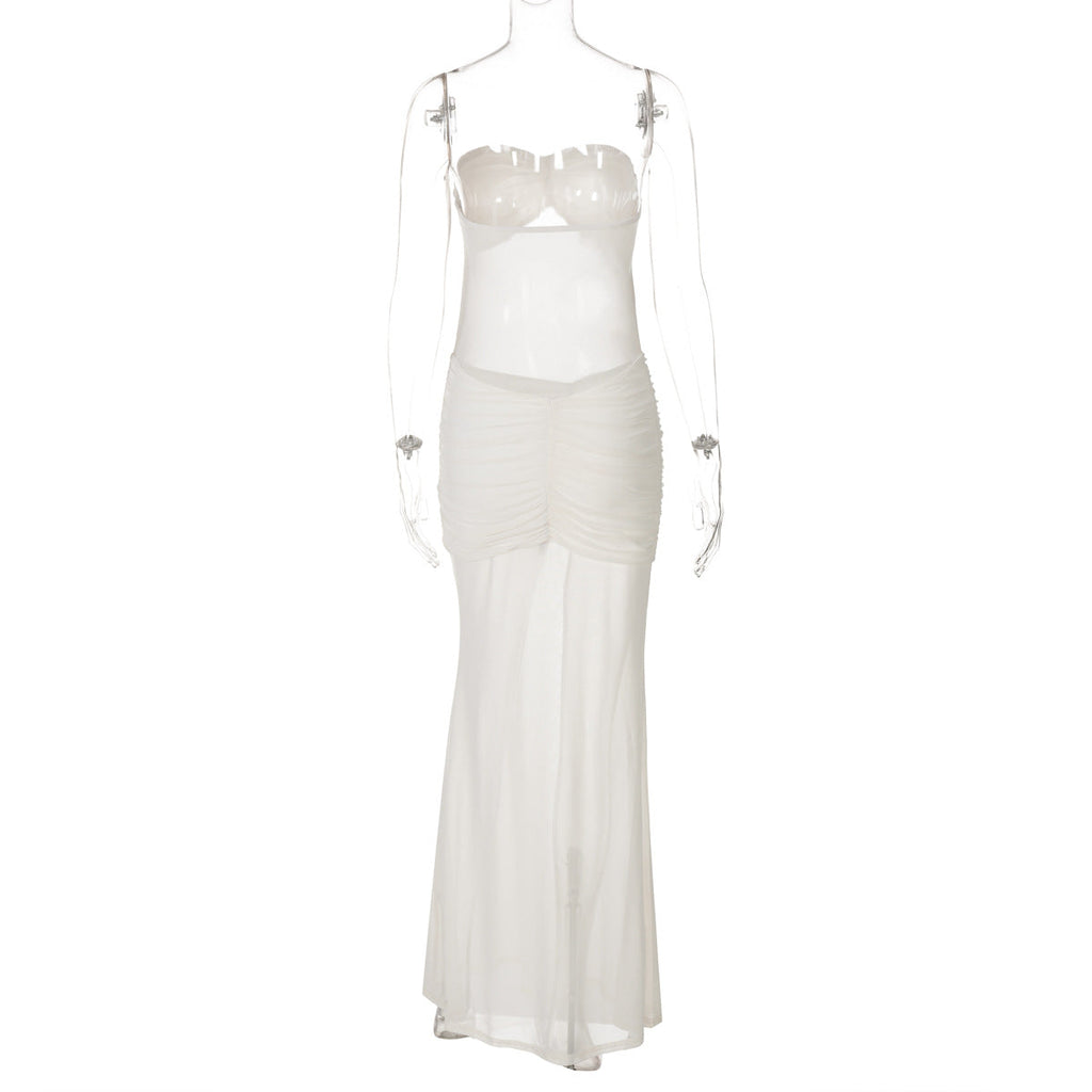 Polished Noir Mirage Evening Dress – Worn View