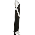 Classic Noir Muse Evening Dress – Flow Shot