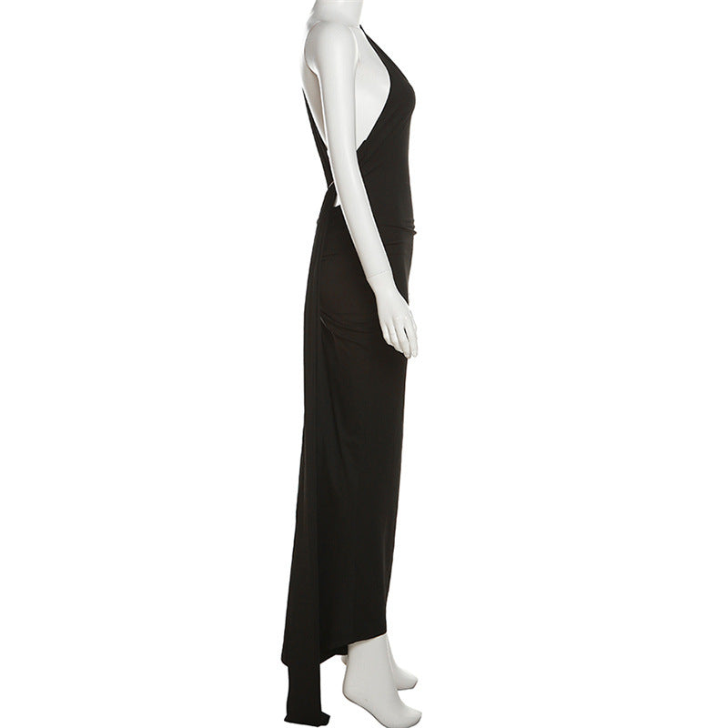 Classic Noir Muse Evening Dress – Flow Shot