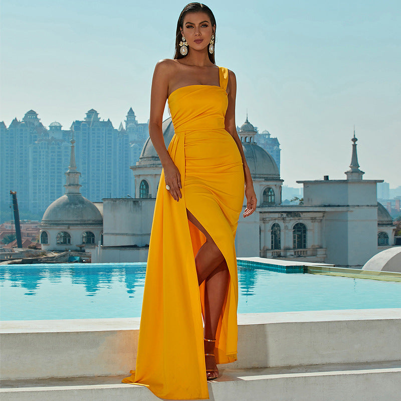 Sophisticated Sunset Command Evening Dress – Front View