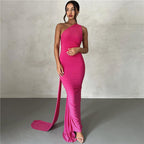 Classic Noir Muse Evening Dress – Worn View